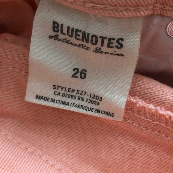 Bluenotes Peach Low Rise Overall Shorts - Picture 3 of 3